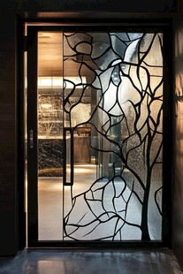 艺术玻璃门 独特设计美学