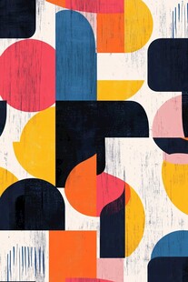 抽象几何多彩图案设计