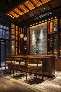 中式雅致吧台室内设计