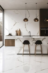 现代简约大理石风时尚厨房