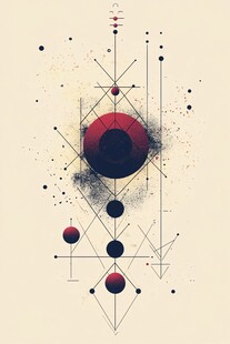 抽象几何宇宙元素艺术图