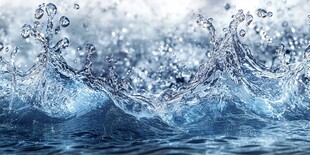 水花飞溅的灵动瞬间