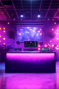 梦幻紫色系DJ台场景
