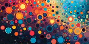 多彩圆形图案背景纹理