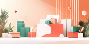 多彩礼品陈列营造温馨氛围