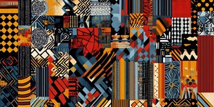 非洲风几何图案拼接