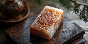 精美雕刻玉石印章摆件