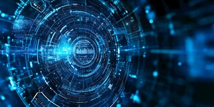 科技感蓝色未来数字界面