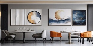 现代餐厅墙面艺术装饰画