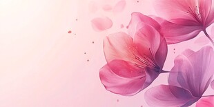 梦幻粉色花卉水彩背景图