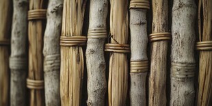 竹编纹理特写
