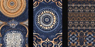 复古风几何花纹图案集合