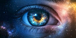 梦幻眼眸中的浩瀚星空