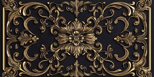 黑金奢华复古花纹装饰图案