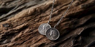 复古银币项链 质感十足