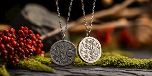 复古风银质项链精致吊坠