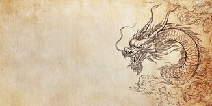 古风龙纹复古背景图