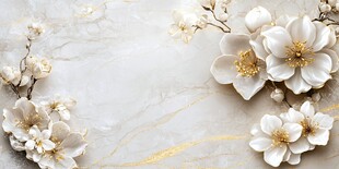 白玉兰花大理石背景图