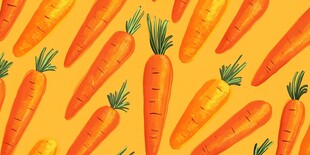 橙色胡萝卜无缝图案背景