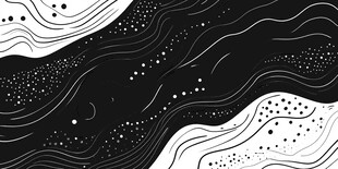 黑白波浪抽象艺术背景