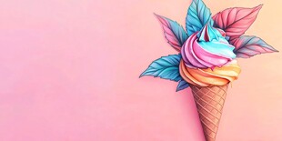 梦幻多彩冰淇淋甜筒