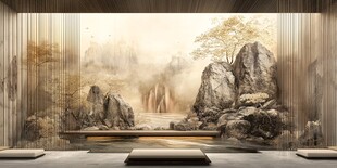 中式山水意境室内装饰画