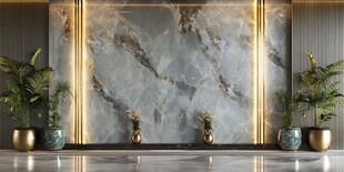 轻奢大理石玄关装饰美景