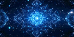 梦幻蓝色星际几何图案