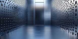 金属孔洞走廊科技感空间