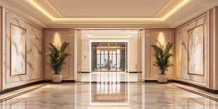 豪华大气的大理石大厅