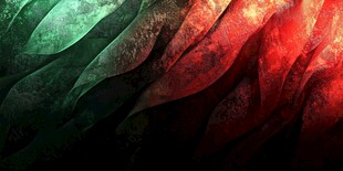 红绿渐变褶皱纹理背景图