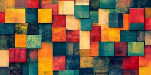多彩方块抽象背景图案