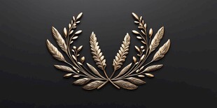 复古麦穗金属装饰徽章