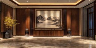 中式豪华大厅艺术装饰