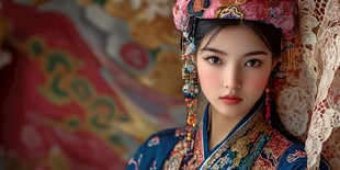 古典佳人的民族风情装扮