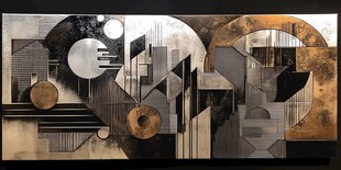 现代几何抽象艺术装饰画