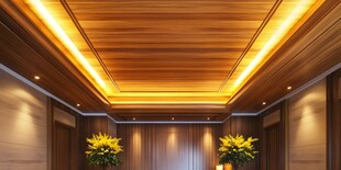 豪华木质吊顶室内装饰场景