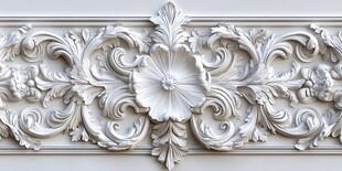 欧式白色雕花墙面装饰