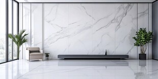 现代简约大理石客厅一角