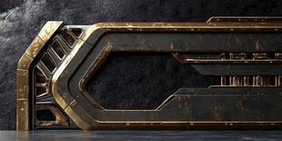 金属质感科幻风格边框设计