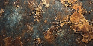 生锈金属表面纹理特写