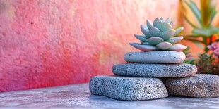 石上多肉 尽显自然之美