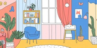 温馨居家一角的惬意场景