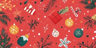 圣诞节日装饰图案背景图