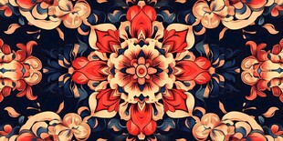 复古华丽花卉图案纹理