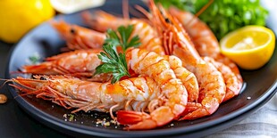 美味鲜虾摆盘 清新诱人