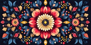 复古花卉图案装饰艺术