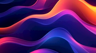 炫彩流动波浪背景图
