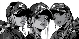 三位潮酷女孩的个性风采