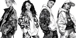 时尚潮流青年的个性穿搭